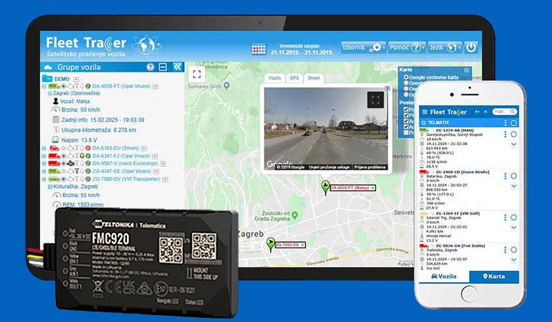 Fleet Tracer web aplikacija za GPS praćenje vozila